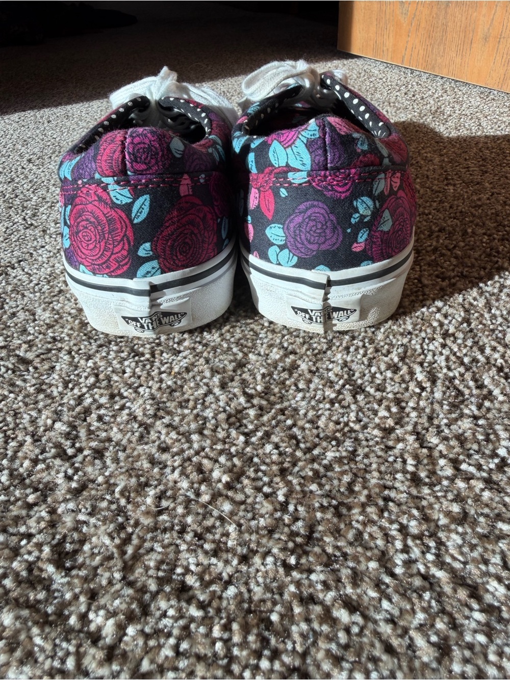 Vans Womens Floral Canvas Sneakers - Purple & Teal - Picture 5 of 9